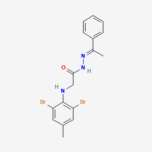 2-[(2,6-Dibromo-4-methylphenyl)amino]-N'-[(1E)-1-phenylethylidene]acetohydrazide