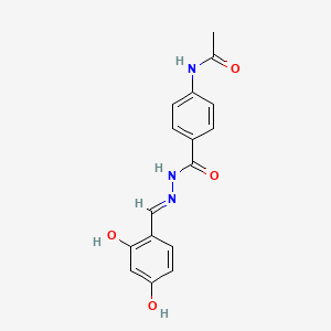 molecular formula C16H15N3O4 B15020355 N-(4-{[(2E)-2-(2,4-dihydroxybenzylidene)hydrazinyl]carbonyl}phenyl)acetamide 