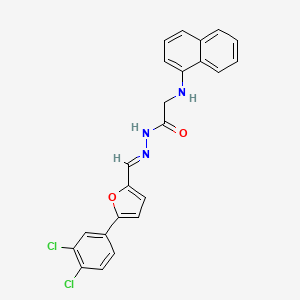 molecular formula C23H17Cl2N3O2 B15020371 N'-[(E)-[5-(3,4-Dichlorophenyl)furan-2-YL]methylidene]-2-[(naphthalen-1-YL)amino]acetohydrazide 