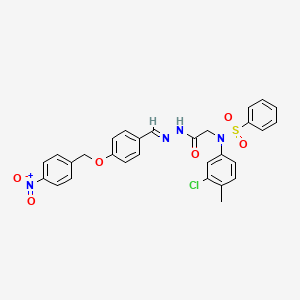 molecular formula C29H25ClN4O6S B15020376 N-(3-Chloro-4-methylphenyl)-N-({N'-[(E)-{4-[(4-nitrophenyl)methoxy]phenyl}methylidene]hydrazinecarbonyl}methyl)benzenesulfonamide 