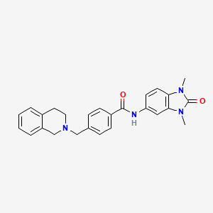 4-(3,4-dihydroisoquinolin-2(1H)-ylmethyl)-N-(1,3-dimethyl-2-oxo-2,3-dihydro-1H-benzimidazol-5-yl)benzamide