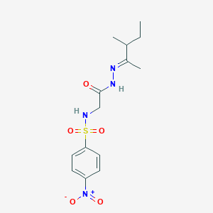 molecular formula C14H20N4O5S B15020427 N-{2-[(2E)-2-(1,2-dimethylbutylidene)hydrazino]-2-oxoethyl}-4-nitrobenzenesulfonamide 