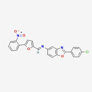 2-(4-chlorophenyl)-N-{(E)-[5-(2-nitrophenyl)furan-2-yl]methylidene}-1,3-benzoxazol-5-amine