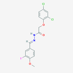 molecular formula C16H13Cl2IN2O3 B15020458 2-(2,4-dichlorophenoxy)-N'-[(E)-(3-iodo-4-methoxyphenyl)methylidene]acetohydrazide 