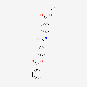 ethyl 4-{[(E)-{4-[(phenylcarbonyl)oxy]phenyl}methylidene]amino}benzoate