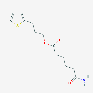 molecular formula C13H19NO3S B15020467 3-Thien-2-ylpropyl 6-amino-6-oxohexanoate 