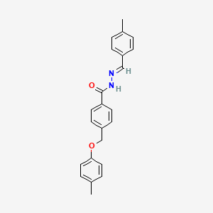 molecular formula C23H22N2O2 B15020477 4-[(4-methylphenoxy)methyl]-N'-[(E)-(4-methylphenyl)methylidene]benzohydrazide 