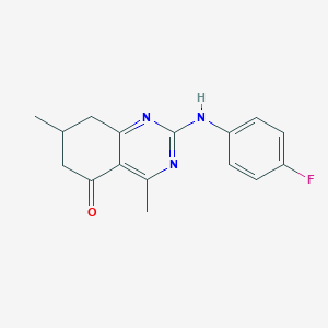 2-[(4-fluorophenyl)amino]-4,7-dimethyl-7,8-dihydroquinazolin-5(6H)-one