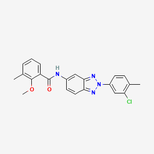 N-[2-(3-chloro-4-methylphenyl)-2H-1,2,3-benzotriazol-5-yl]-2-methoxy-3-methylbenzamide