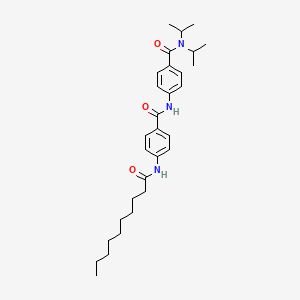 molecular formula C30H43N3O3 B15020542 4-({[4-(decanoylamino)phenyl]carbonyl}amino)-N,N-di(propan-2-yl)benzamide 