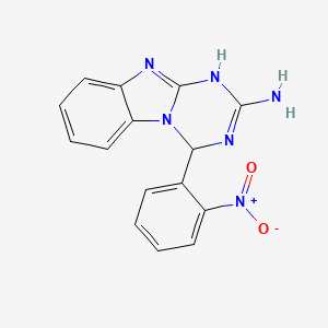 4-(2-Nitrophenyl)-1,4-dihydro[1,3,5]triazino[1,2-a]benzimidazol-2-amine