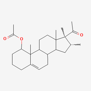 (8xi,9xi,10xi,13xi,14xi,16alpha)-16,17-Dimethyl-20-oxopregn-5-en-1-yl acetate