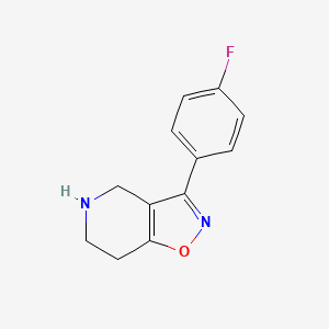 molecular formula C12H11FN2O B1502056 3-(4-Fluorophenyl)-4,5,6,7-tetrahydroisoxazolo[4,5-C]pyridine CAS No. 1188264-00-7