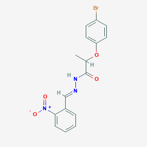 2-(4-bromophenoxy)-N'-[(E)-(2-nitrophenyl)methylidene]propanehydrazide