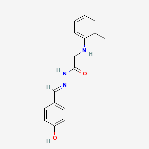 molecular formula C16H17N3O2 B15020569 N'-[(E)-(4-Hydroxyphenyl)methylidene]-2-[(2-methylphenyl)amino]acetohydrazide 