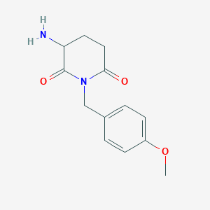 molecular formula C13H16N2O3 B1502058 3-Amino-1-[(4-methoxyphenyl)methyl]piperidine-2,6-dione CAS No. 1175743-49-3