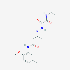 molecular formula C17H24N4O4 B15020583 (3E)-N-(2-methoxy-5-methylphenyl)-3-{2-[oxo(propan-2-ylamino)acetyl]hydrazinylidene}butanamide 