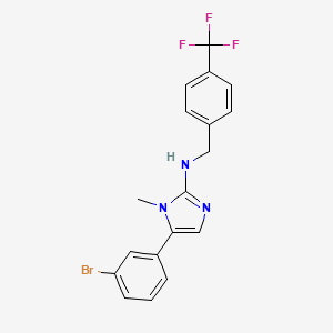 molecular formula C18H15BrF3N3 B15020588 5-(3-bromophenyl)-1-methyl-N-[4-(trifluoromethyl)benzyl]-1H-imidazol-2-amine 