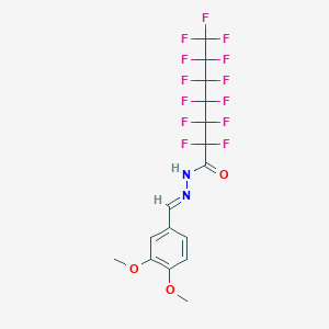 N'-[(E)-(3,4-dimethoxyphenyl)methylidene]-2,2,3,3,4,4,5,5,6,6,7,7,7-tridecafluoroheptanehydrazide