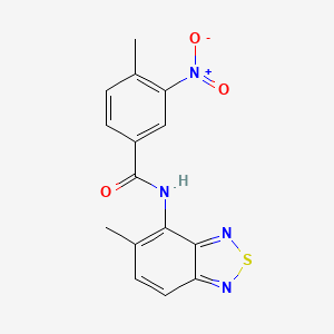 4-methyl-N-(5-methyl-2,1,3-benzothiadiazol-4-yl)-3-nitrobenzamide