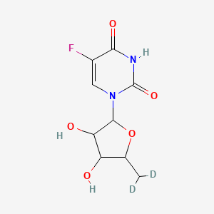 molecular formula C9H11FN2O5 B1502062 1-[5-(5,5-~2~H_2_)Deoxypentofuranosyl]-5-fluoropyrimidine-2,4(1H,3H)-dione CAS No. 84258-25-3
