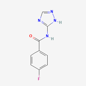 molecular formula C9H7FN4O B15020622 4-fluoro-N-(1H-1,2,4-triazol-3-yl)benzamide 