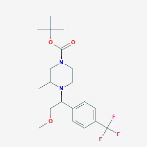 molecular formula C20H29F3N2O3 B1502063 tert-Butyl 4-{2-methoxy-1-[4-(trifluoromethyl)phenyl]ethyl}-3-methylpiperazine-1-carboxylate CAS No. 306298-24-8