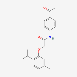 N-(4-acetylphenyl)-2-[5-methyl-2-(propan-2-yl)phenoxy]acetamide