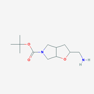 molecular formula C12H22N2O3 B1502065 2-Aminomethyl-hexahydro-furo[2,3-c]pyrrole-5-carboxylic acid tert-butyl ester 
