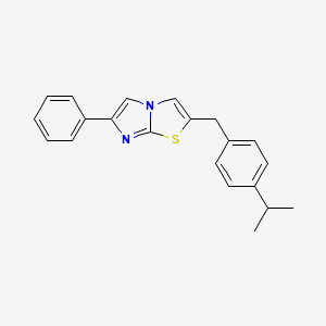 molecular formula C21H20N2S B15020652 6-Phenyl-2-[4-(propan-2-yl)benzyl]imidazo[2,1-b][1,3]thiazole 