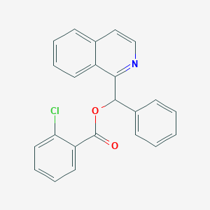 molecular formula C23H16ClNO2 B15020672 Isoquinolin-1-yl(phenyl)methyl 2-chlorobenzoate 