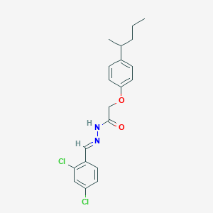 N'-[(E)-(2,4-dichlorophenyl)methylidene]-2-[4-(pentan-2-yl)phenoxy]acetohydrazide