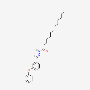 N'-[(E)-(3-phenoxyphenyl)methylidene]tetradecanehydrazide