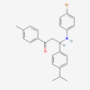 3-[(4-Bromophenyl)amino]-1-(4-methylphenyl)-3-[4-(propan-2-yl)phenyl]propan-1-one