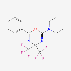 2-(Diethylamino)-6-phenyl-4,4-bis(trifluoromethyl)-1,3,5-oxadiazine