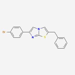 molecular formula C18H13BrN2S B15020708 2-Benzyl-6-(4-bromophenyl)imidazo[2,1-b][1,3]thiazole 