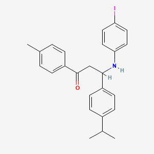 3-[(4-Iodophenyl)amino]-1-(4-methylphenyl)-3-[4-(propan-2-yl)phenyl]propan-1-one