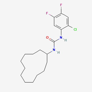 molecular formula C19H27ClF2N2O B15020730 1-(2-Chloro-4,5-difluorophenyl)-3-cyclododecylurea 