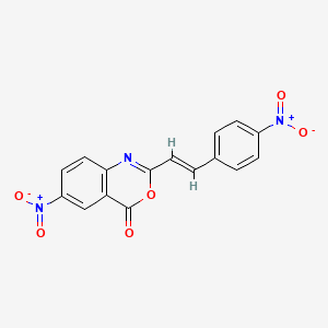 6-nitro-2-[(E)-2-(4-nitrophenyl)ethenyl]-4H-3,1-benzoxazin-4-one