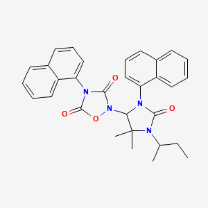 2-[1-(Butan-2-yl)-5,5-dimethyl-3-(naphthalen-1-yl)-2-oxoimidazolidin-4-yl]-4-(naphthalen-1-yl)-1,2,4-oxadiazolidine-3,5-dione