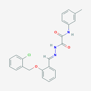 2-[(2E)-2-{2-[(2-chlorobenzyl)oxy]benzylidene}hydrazinyl]-N-(3-methylphenyl)-2-oxoacetamide