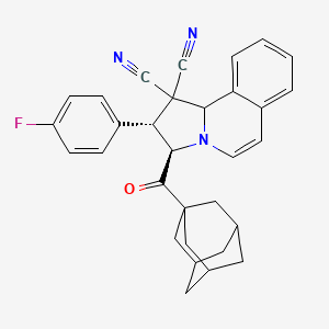 molecular formula C31H28FN3O B15020776 3-(Adamantane-1-carbonyl)-2-(4-fluorophenyl)-1H,2H,3H,10BH-pyrrolo[2,1-A]isoquinoline-1,1-dicarbonitrile 