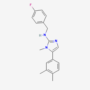 molecular formula C19H20FN3 B15020809 5-(3,4-dimethylphenyl)-N-(4-fluorobenzyl)-1-methyl-1H-imidazol-2-amine 