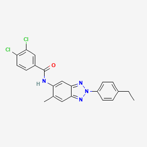 3,4-dichloro-N-[2-(4-ethylphenyl)-6-methyl-2H-benzotriazol-5-yl]benzamide