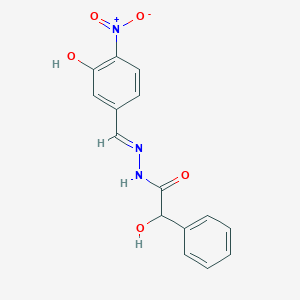 2-hydroxy-N'-[(E)-(3-hydroxy-4-nitrophenyl)methylidene]-2-phenylacetohydrazide