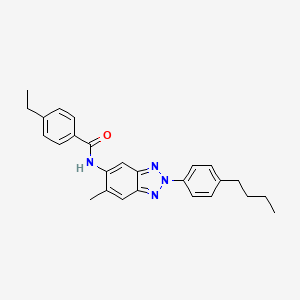 N-[2-(4-butylphenyl)-6-methyl-2H-1,2,3-benzotriazol-5-yl]-4-ethylbenzamide