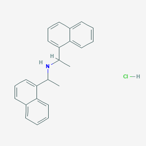 molecular formula C24H24ClN B1502086 1-Naphthalen-1-yl-N-(1-naphthalen-1-ylethyl)ethanamine;hydrochloride 