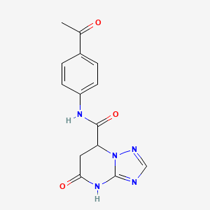 N-(4-acetylphenyl)-5-oxo-4,5,6,7-tetrahydro[1,2,4]triazolo[1,5-a]pyrimidine-7-carboxamide