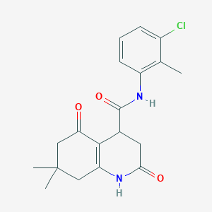 N-(3-chloro-2-methylphenyl)-7,7-dimethyl-2,5-dioxo-1,2,3,4,5,6,7,8-octahydroquinoline-4-carboxamide