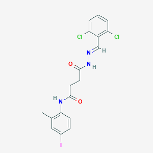 4-[(2E)-2-(2,6-dichlorobenzylidene)hydrazinyl]-N-(4-iodo-2-methylphenyl)-4-oxobutanamide